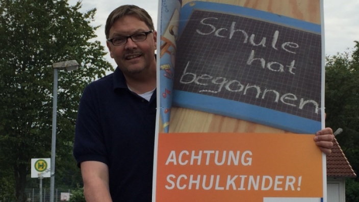 Plakataktion Achtung Schulkinder!